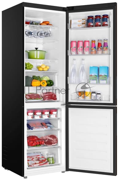 Холодильник Haier C4F740CBXGU1 черный двухкамерный 286/115л морозилка снизу, No Frost