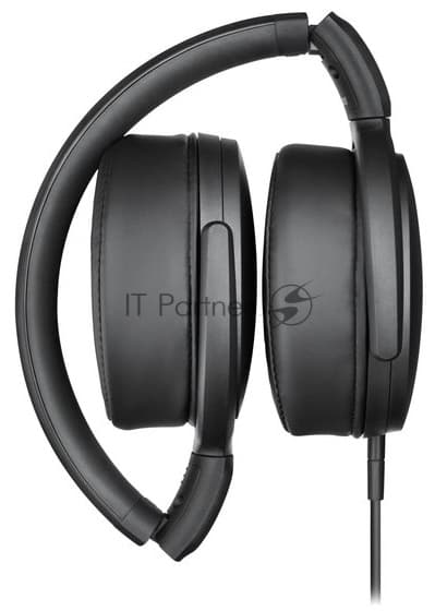 Наушники Sennheiser HD 400S накладные складные закрытые 18-20000Гц съемный кабель 1,4м, угловой jack 3.5мм, 120дБ, микрофон, черные, 508598