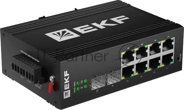 Коммутатор EKF TSX-ML2-2GX/SFP-8GTP, 8×1 Гбит/с PoE + 2×1 Гбит/с SFP, управляемый