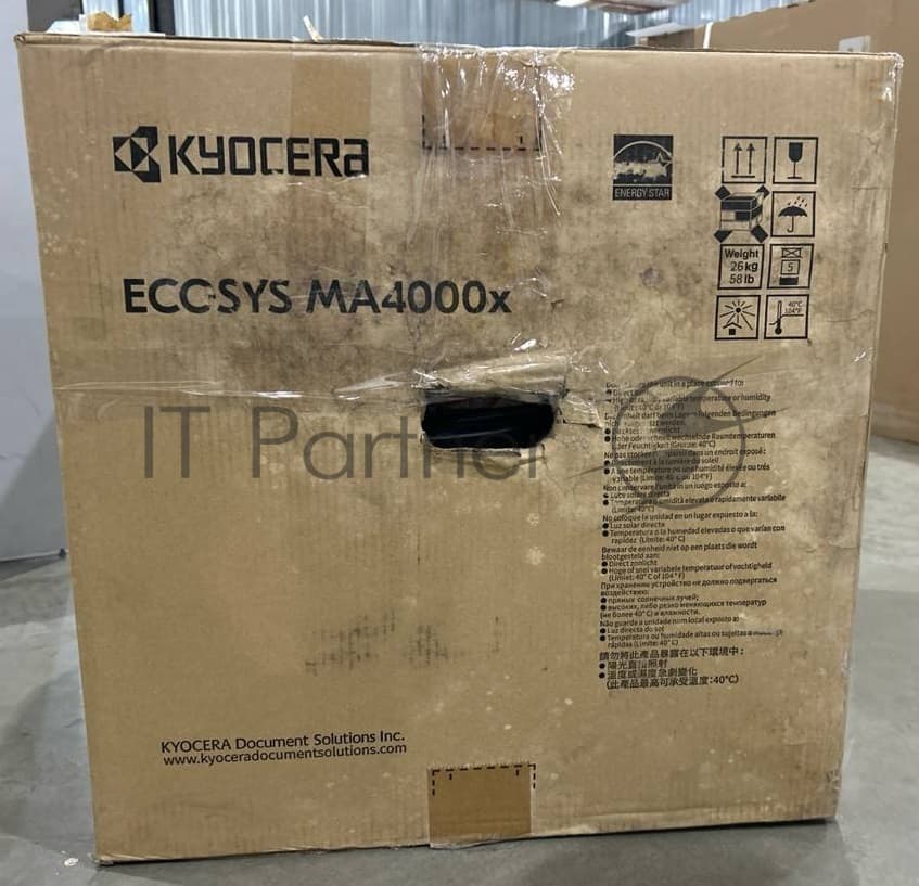 (Поврежденная упаковка) МФУ лазерное Kyocera ECOSYS MA4000x (Азия), P/C/S, ч/б лазерный, A4, 40 стр/мин, 1200x1200 dpi, 512 Мб, USB 2.0, Network, лоток 250 л., Duplex, автопод., старт.тонер 3600 стр.