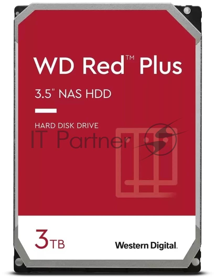 Жесткий диск HDD Western Digital NAS Red Plus 3TB 5400rpm SATA-III 256Mb 3.5"