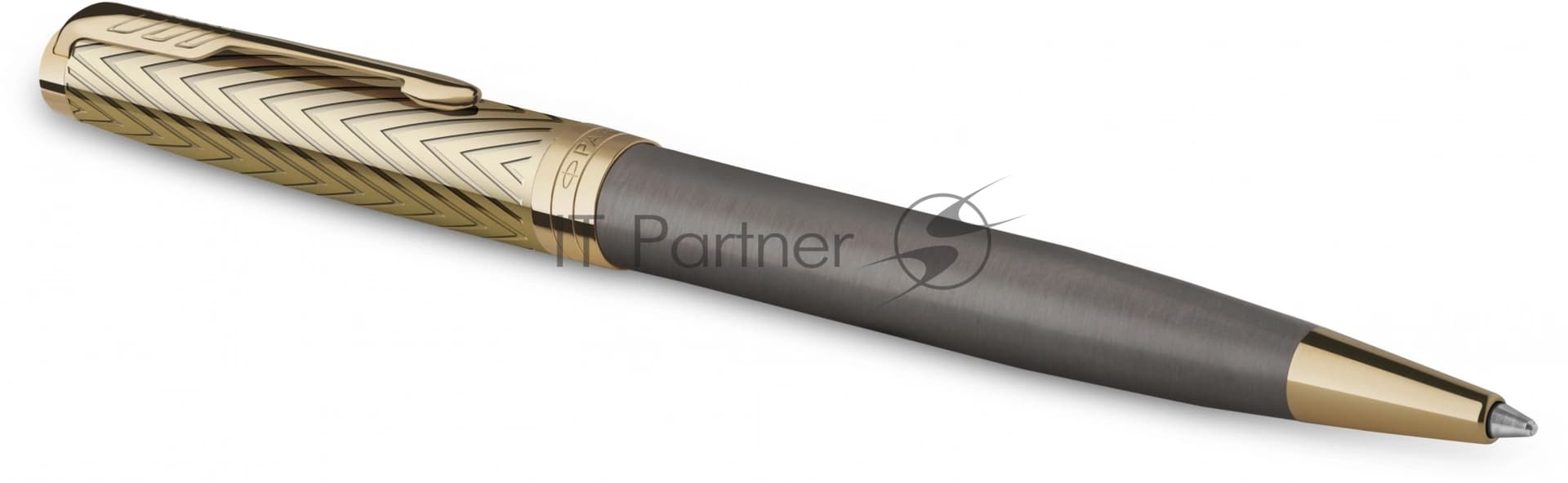 Ручка шариковая Parker Sonnet Pioneers K542 (2201051) Arrow Grey GT, M, черные чернила, подарочная коробка