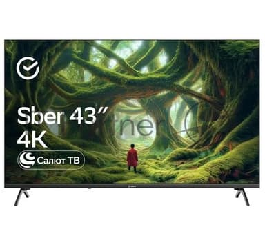 Телевизор SBER 43" SDX-43U5500DBA, 4K UltraHD, 3840x2160 Smart TV
