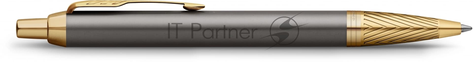 Ручка шариковая Parker IM Premium Pioneers K329 (2200954) Arrow Grey GT M, синие чернила, подарочная коробка