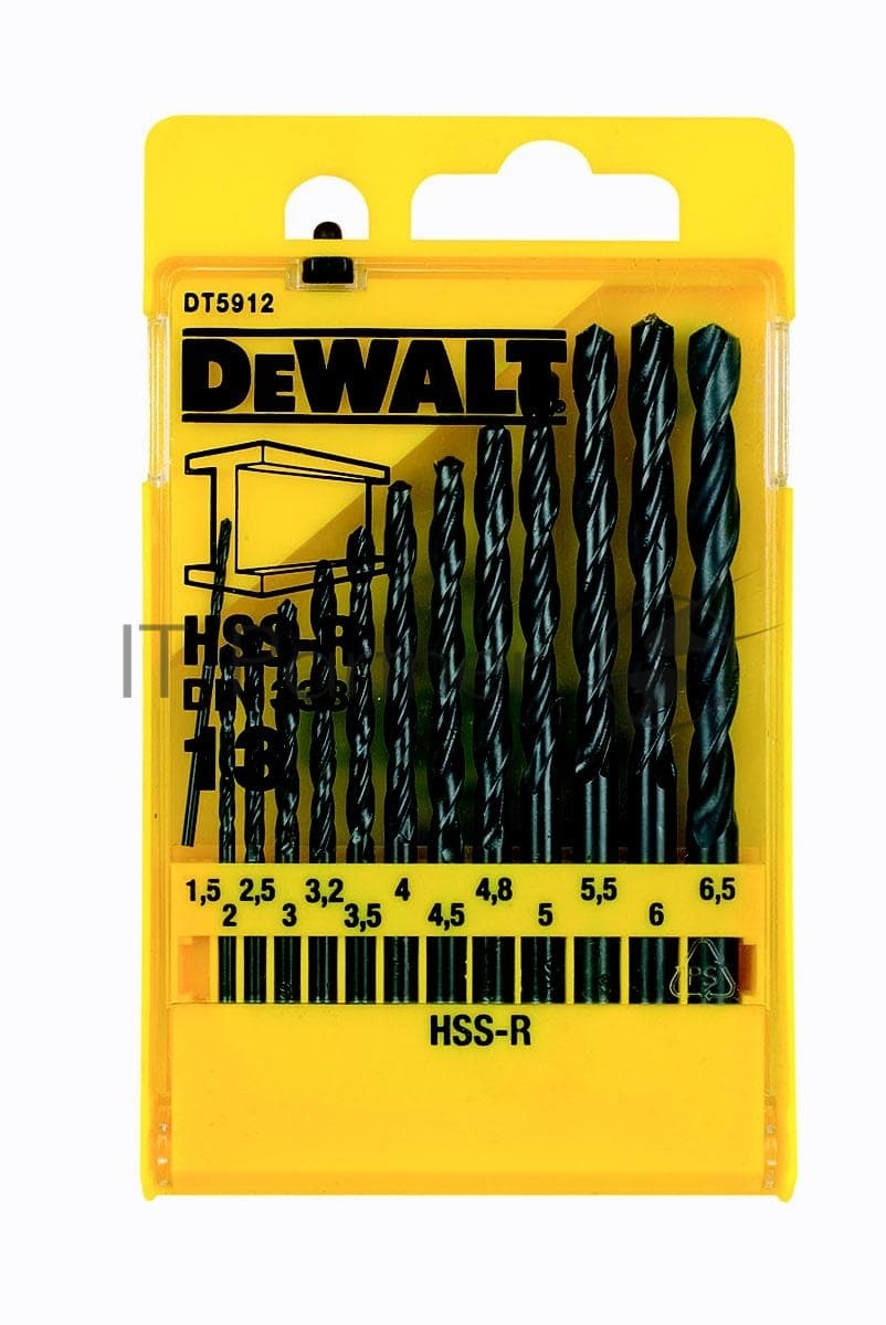 Набор сверл DeWALT DT5912-QZ по металлу HSS-R (13шт.) в пластиковой кассете