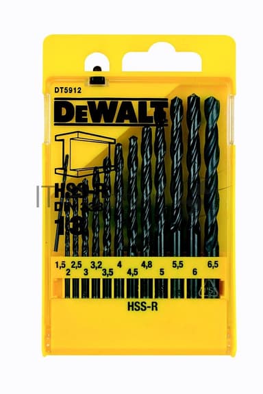 Набор сверл DeWALT DT5912-QZ по металлу HSS-R (13шт.) в пластиковой кассете