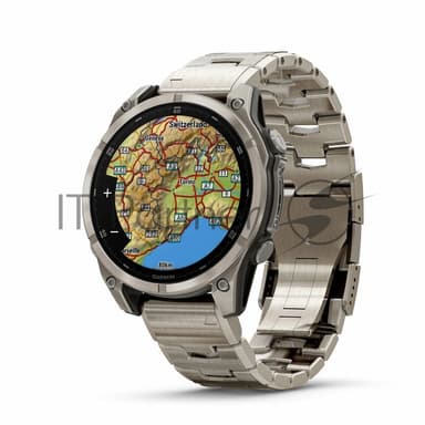 Умные часы Garmin Fenix 8 1.4" AMOLED, Wi-Fi, Bluetooth, NFC, 100м, титановый серый / титановый