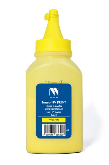 Тонер NVPrint для HP Color универсальный Type2 (60г) Yellow совместимый