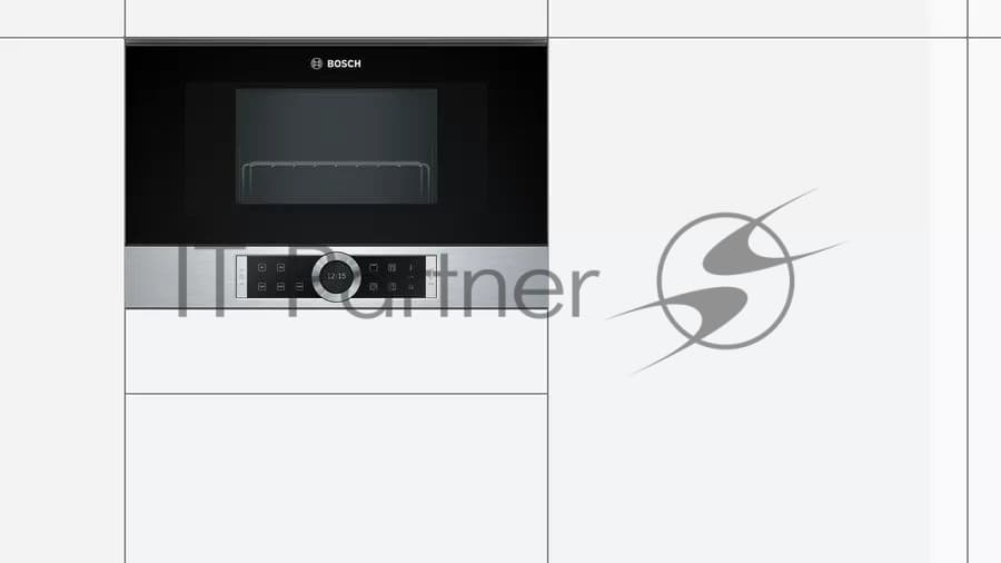 Микроволновая печь встраиваемая Bosch BEL634GS1M Series 8, 60х38 см, функция гриль, нерж.