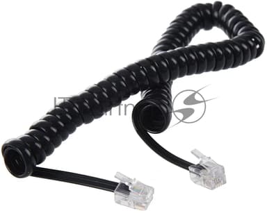 Телефонный шнур витой для трубки Greenconnect 1.0m, RJ9 4P4C (джек) черный, GCR-50963