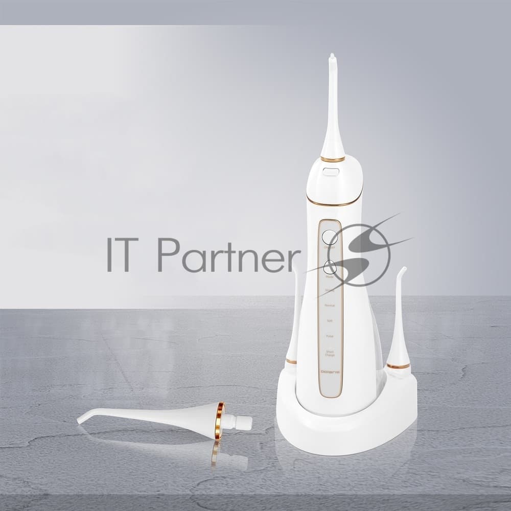 Ирригатор Polaris PWF 0201 белый, от аккумулятора, 220 мл, 5 режимов