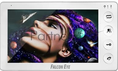 Видеодомофон Falcon Eye COSMO HD дисплей 7" TFT; механические кнопки; подключение до 2-х вызывных панелей (разрешение до 2мп); OSD меню; интерком до 4