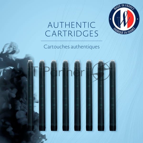 Картридж Waterman Standard (CWS0110850) Intense черный чернила для ручек перьевых (8шт)