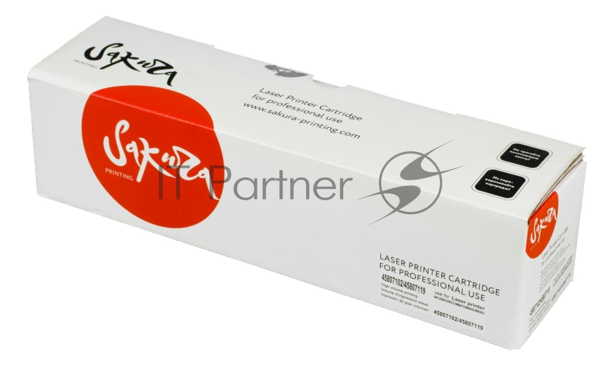 Картридж Sakura 45807102/45807119 для OKI B412/432/512/MB472/492/562, черный, 3 000 к.