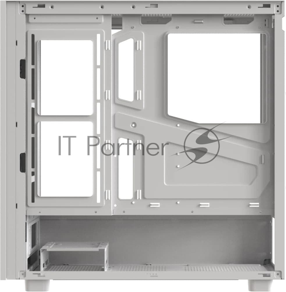 Компьютерный корпус AeroCool/Formula V Line Mana Stone White AR, ATX, TYPE-C*1, USB2.0*1, USB3.0*1, FRONT 3x120мм ARGB, REAR 1x120мм ARGB