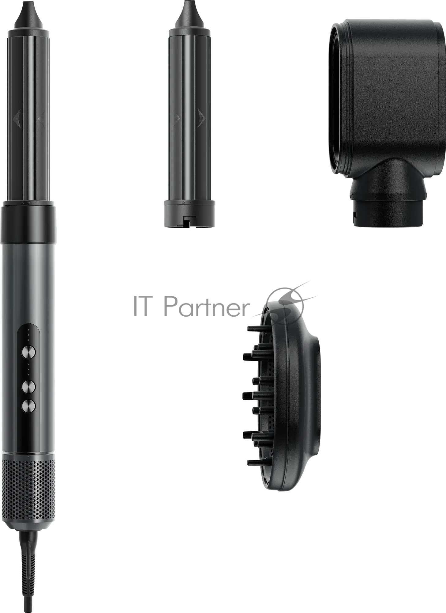 Фен-щетка Haier HHS-513 1400Вт графитовый (FZ000XE00RU)