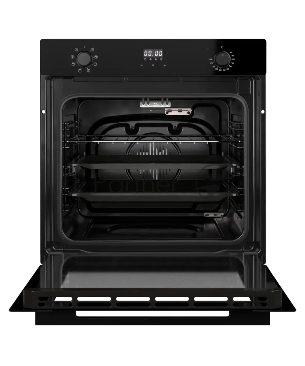 Духовой шкаф Kuppersberg/ Духовой шкаф Kuppersberg, High-Tech, 72 л, поворотное/сенсорное управление, дисплей, таймер, 7 режимов, макс. температура 300 градусов, телескопические направляющие (на 1 уровень), цвет черный, цвет фурнитуры черный