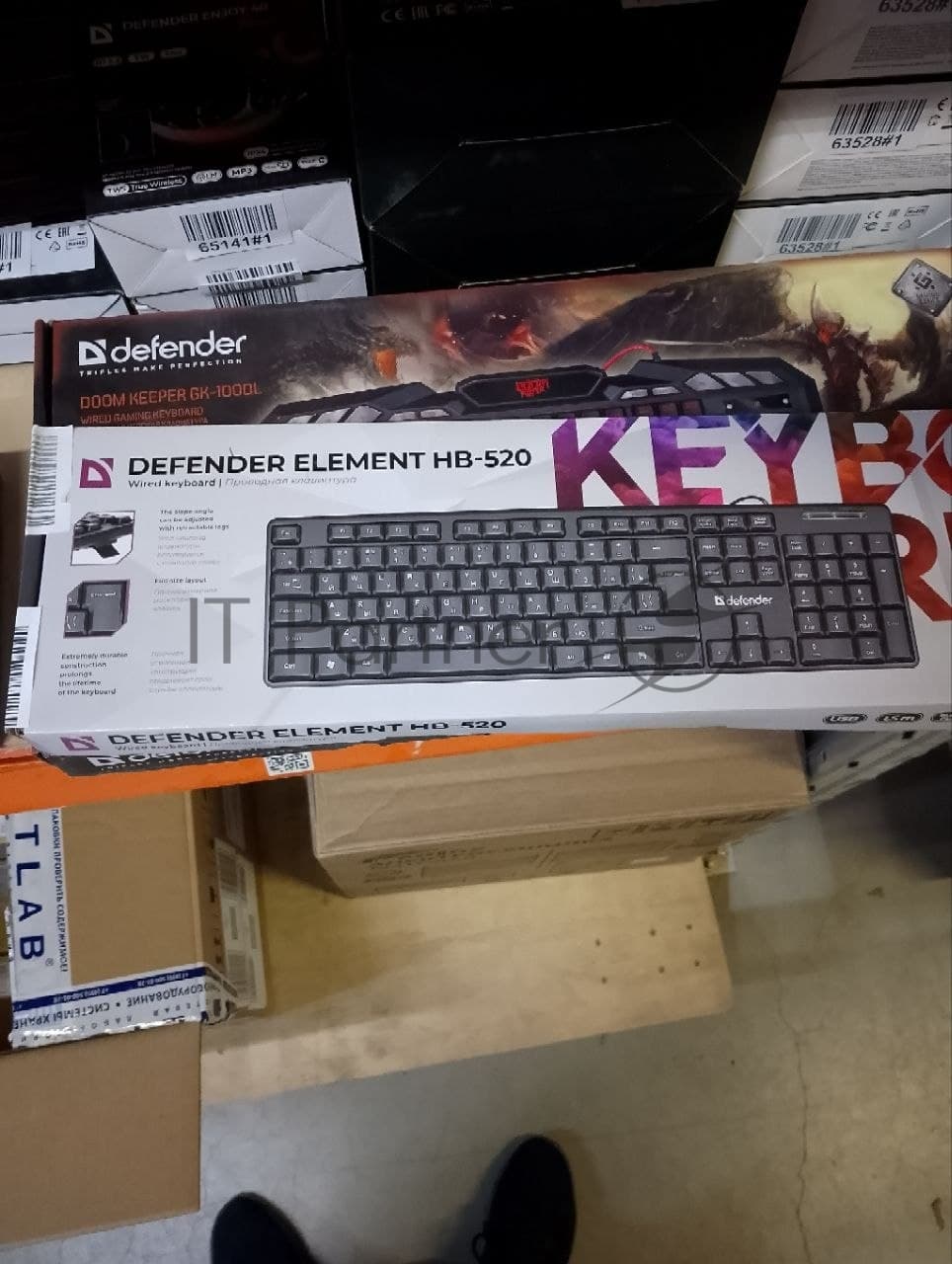 (Поврежденная упаковка) Проводная клавиатура DEFENDER Element HB-520 USB B(Черный)