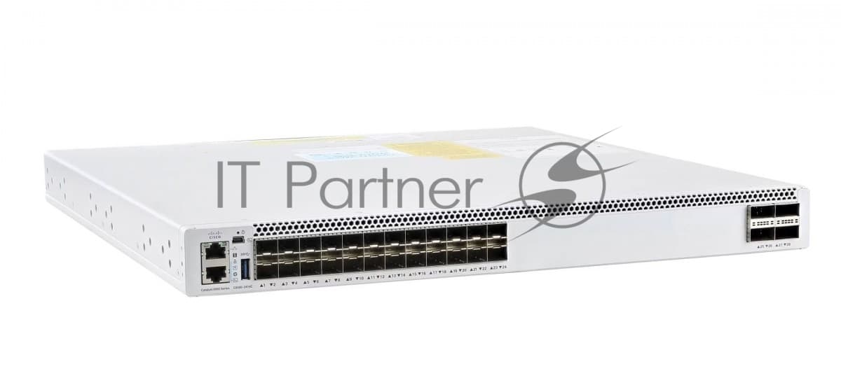 Коммутатор Cisco C9500-24Y4C-A, 24×25 Гбит/с SFP28 + 4×100 Гбит/с, управляемый