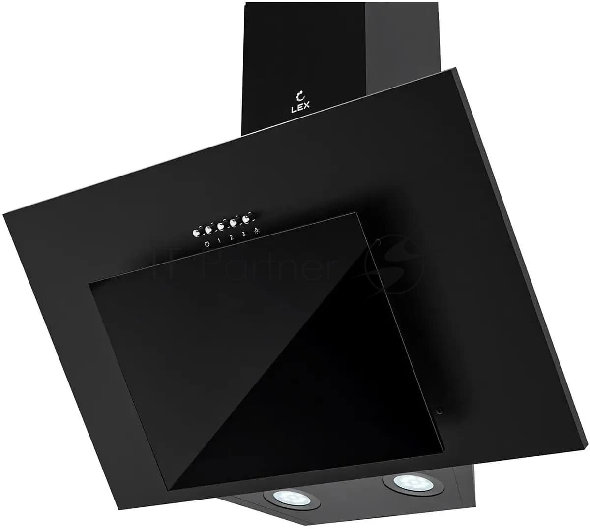 Вытяжка каминная Lex MIRA 500 BLACK черный, управление кнопочное (1 мотор)