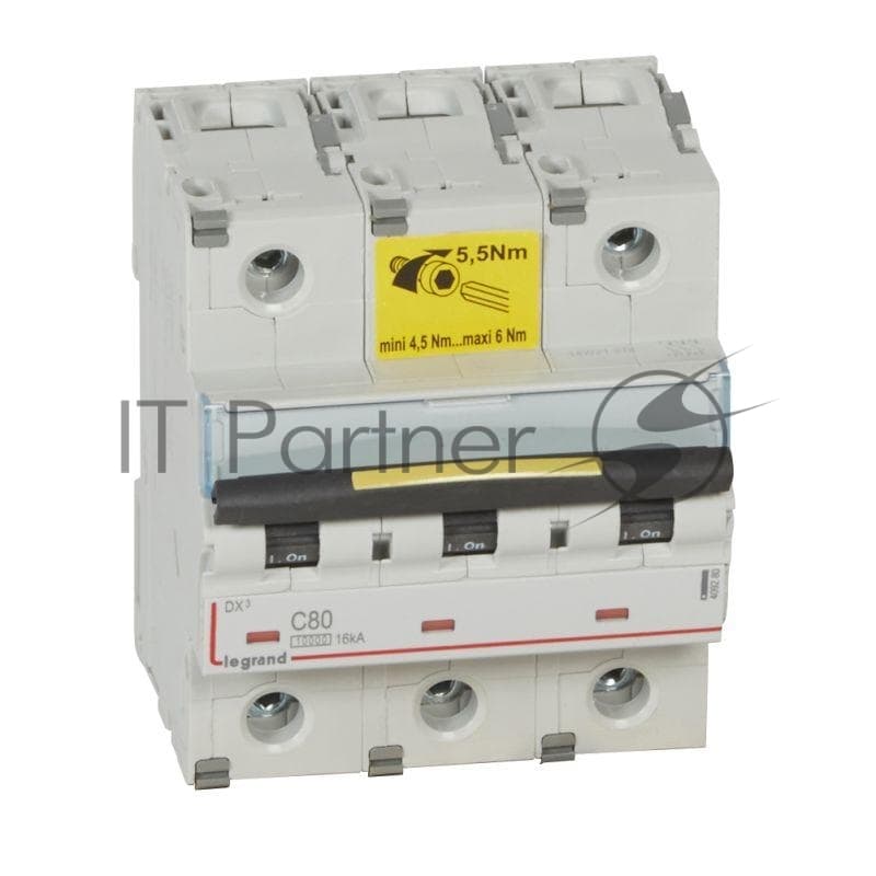 Выключатель автоматический DX3 3П C80A 10kA/16kA Авт.выкл.DX3 3П C80A 10kA/16kA