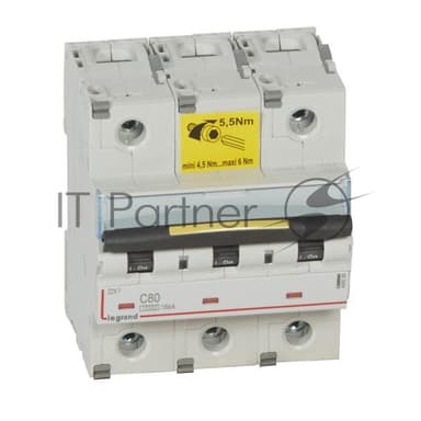Выключатель автоматический DX3 3П C80A 10kA/16kA Авт.выкл.DX3 3П C80A 10kA/16kA