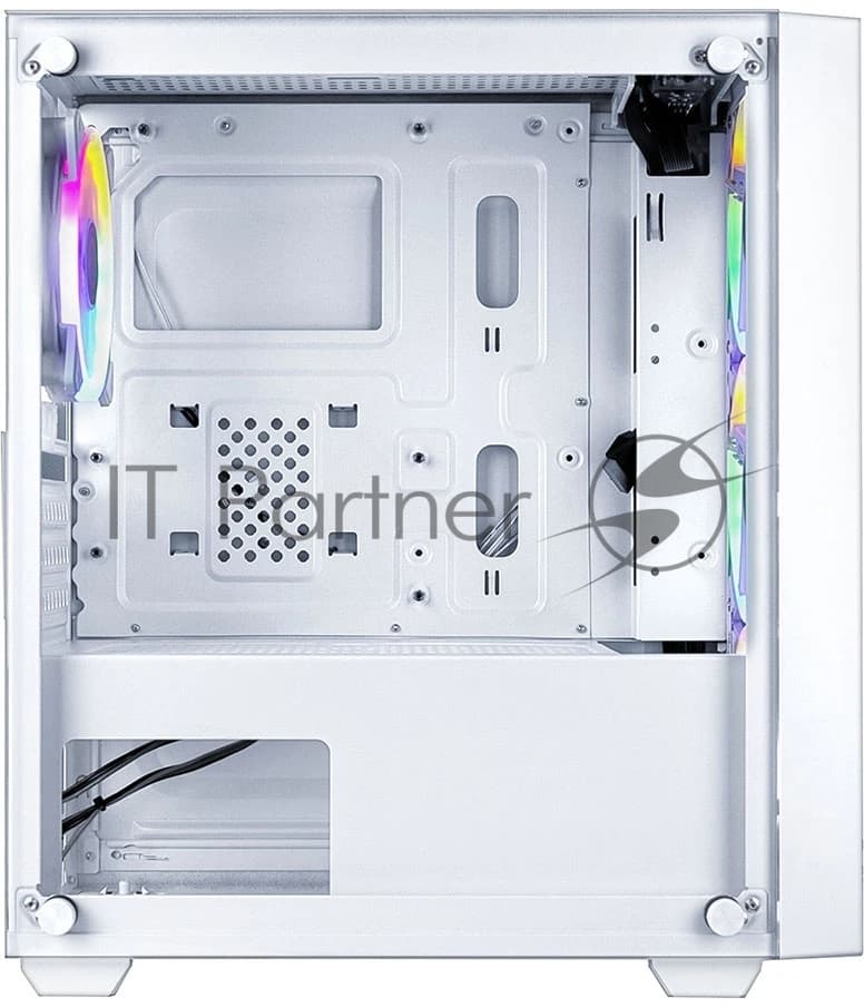 Компьютерный корпус Ginzzu CL610 mATX FAN 4*12FRGb белый