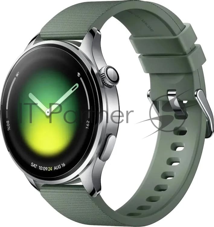 Умные часы Xiaomi Xiaomi Watch 5, 1.54" AMOLED, 5G, USB Type-C, защищённый корпус, серебристый / зеленый