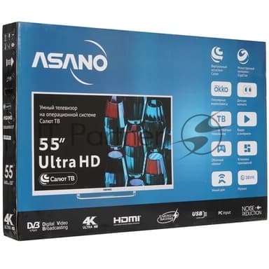 Телевизор Asano 55" 55LU5011T белый LED UHD 60Hz Салют ТВ