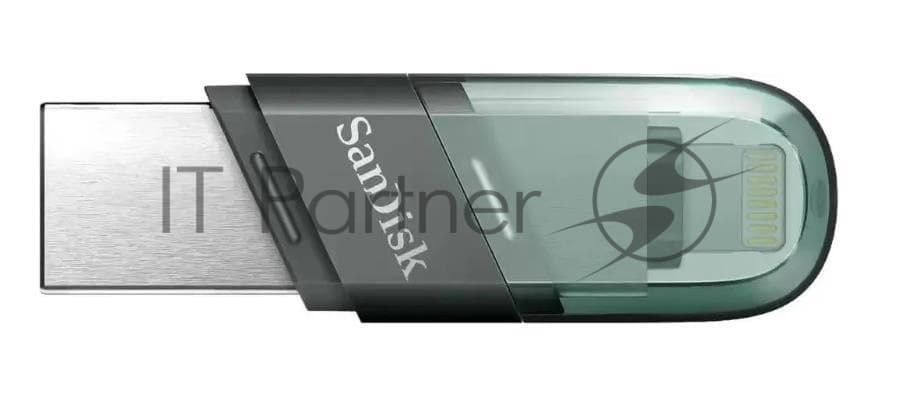 Флешка USB 64 Gb SanDisk iXpand Flip USB3.1/Lightning Mint зеленый
