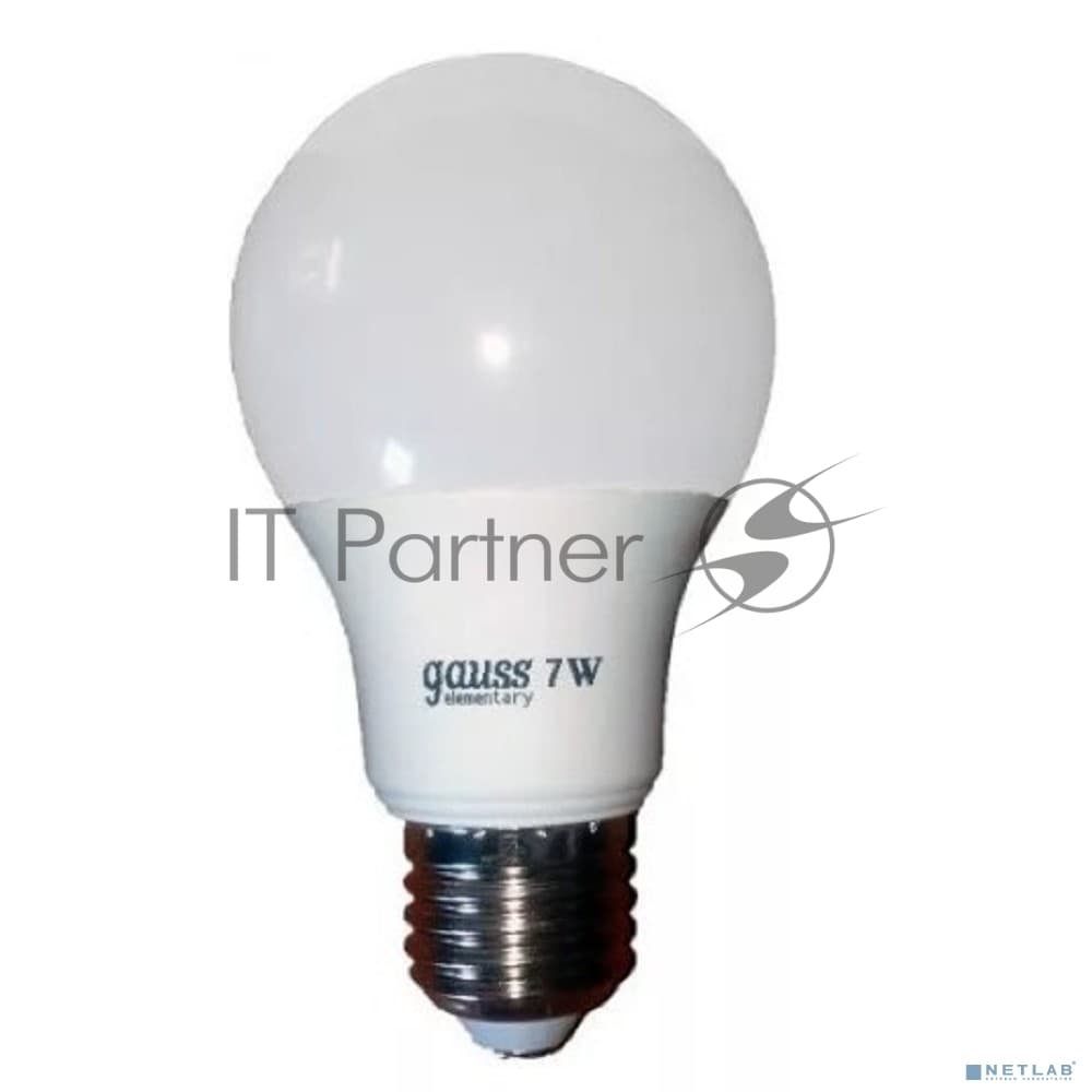 Лампа светодиодная Gauss LED Elementary A60 7W E27 540lm 4100K 1/10/100 0