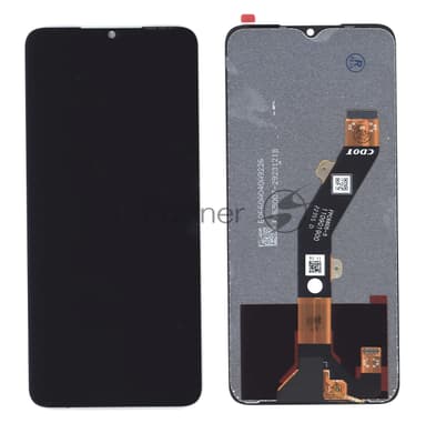 Дисплей для Tecno Spark 10 4G (Kl5q), Spark 10C (Kl5m) в сборе с тачскрином черный