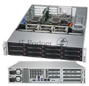 Платформа системного блока SuperMicro SYS-6029P-WTR 2U, 2xLGA3647, 12xDDR4, 8x3.5, 2x1GbE, 1xM.2 PCIE, 6xPCIE x8, 2x1000W (825TQC-R1K03WB, X11DDW-L)