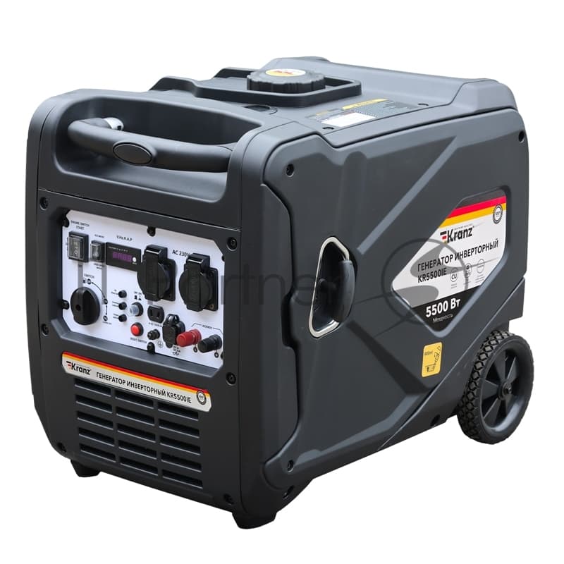 Генератор инверторный Kranz KR5500IE, 5,5кВт, 230В, 10л, закрытый корпус, электростартер