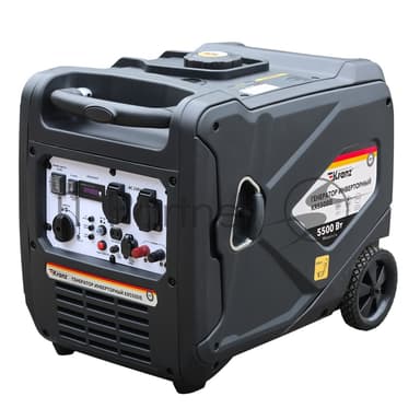 Генератор инверторный Kranz KR5500IE, 5,5кВт, 230В, 10л, закрытый корпус, электростартер