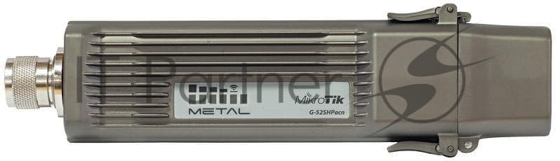 Сетевое оборудование Mikrotik RBMetalG-52SHPacn 2.4/5GHz 802.11a/b/g/n/ac wireless, RouterOS L4, metal case, mounting loops, PoE, PSU, Omni antenna