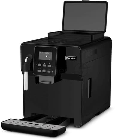 Кофемашина автоматическая Rondell RDE-1109 черный/серебристый, исп. кофе - молотый/зерновой, 1.6 л, 1350 Вт, 20 бар