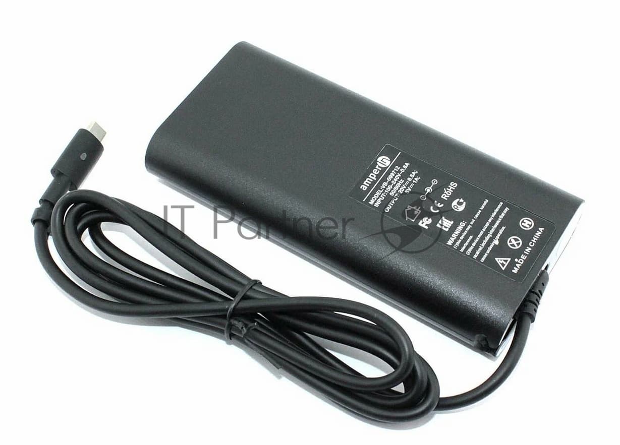 Блок питания (сетевой адаптер) Amperin 5V 1A, 20V 6.5A 130W Type-C, тонкий корпус