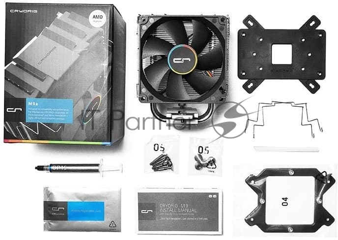 Кулер Cryorig M9a (FM1/FM2/+/AM2/+/AM3/+/AM4, 600 ~ 2200RPM, 26.4dBA, 48.4CFM, 4-pin PWM)