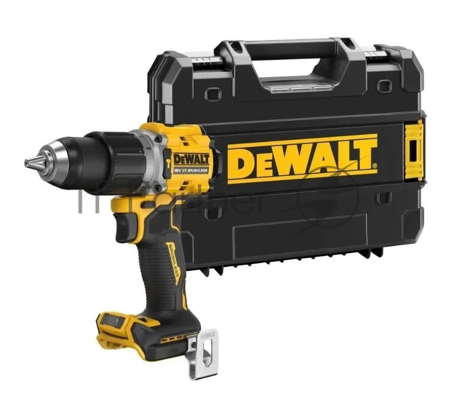 Дрель-шуруповерт DeWalt DCD805NT, Аккумуляторная, 18В, Без АКБ и ЗУ, Кейс