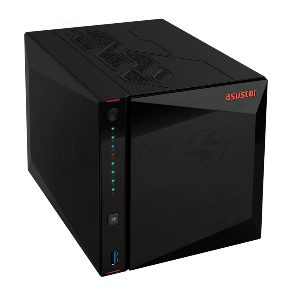 Сетевое хранилище ASUSTOR AS5404T 2-Bay NAS/Media player/Intel Celeron N5105 2.0GHz up to 2.9GHz, 4GB SO-DIMM DDR4, noHDD(HDD,SSD),/2x 2,5Gb (LAN)/3xUSB3.2,HDMI