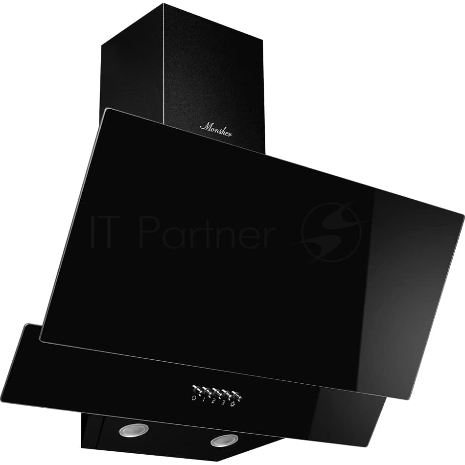 Вытяжка наклонная Monsher ROUEN 60 Noir Verre черный, 60 см, 1100 куб. м/ч, 53 дБ
