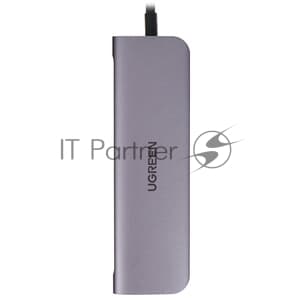 USB-концентратор UGREEN CM136-80132, USB Type-C, USB 3.0/HDMI/USB Type-C PD/AUX (3.5мм), USB