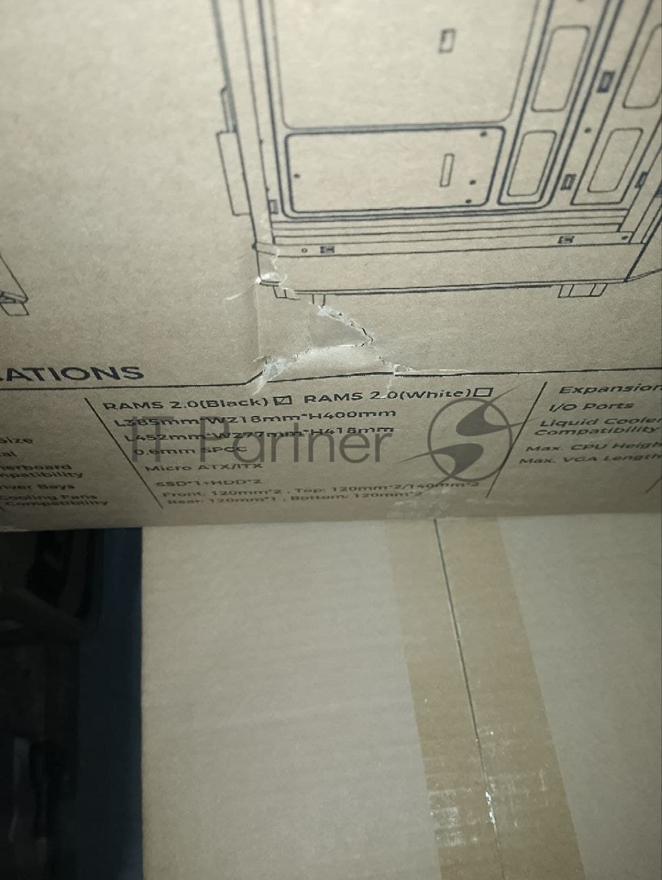 Minitower ALSEYE <RAMS 2.0 Black> MicroATX без БП