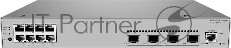 Коммутатор Huawei S220-8P4S 8*10/100/1000BASE-T ports(125W PoE+),4*GE коммутатор с SFP портами