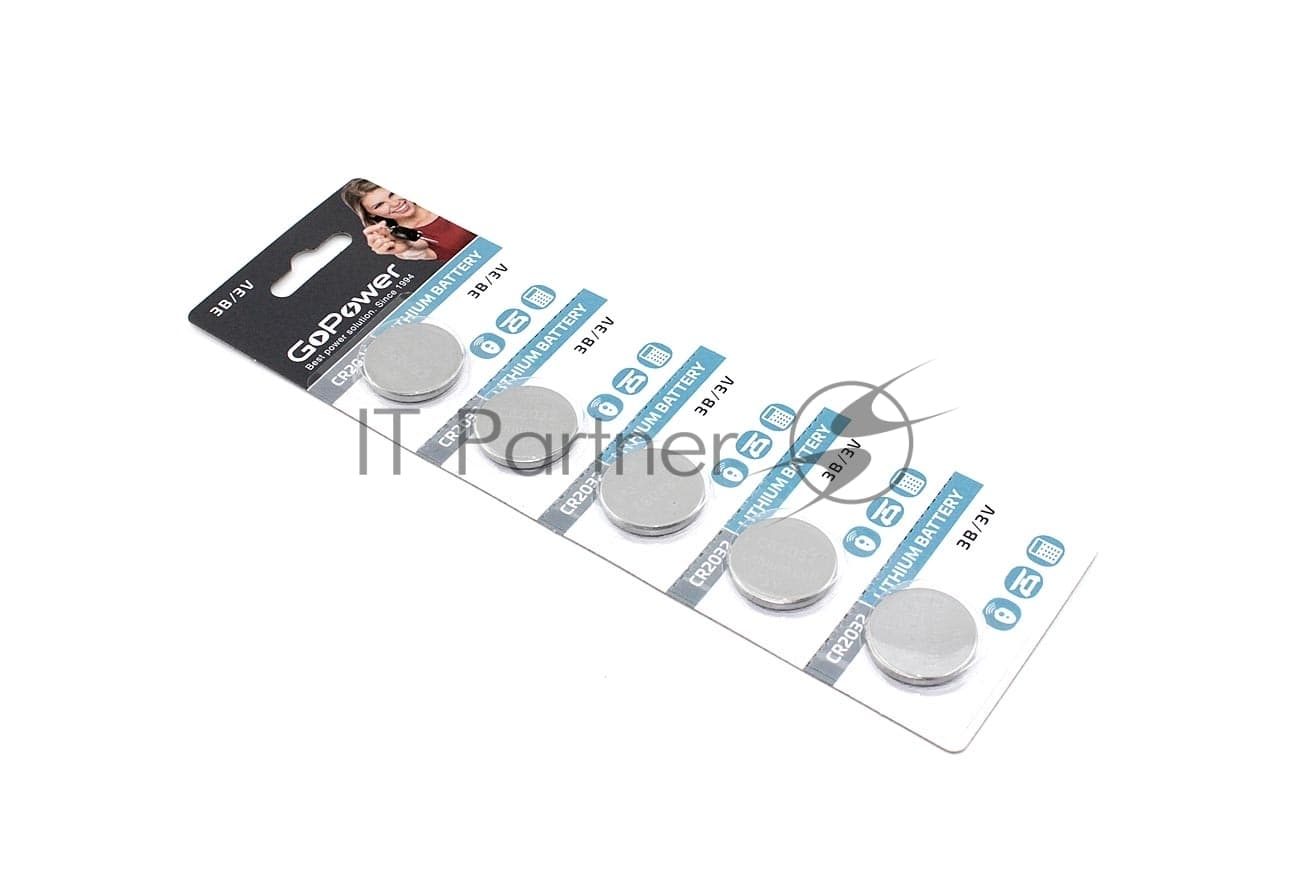 Батарейка GoPower CMOS CR2032 5 шт.