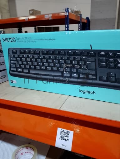 (Поврежденная упаковка) Комплект кл-ра+мышь проводн. Logitech MK120 черный (USB, 104 клавиши) (920-002561_ПУ)