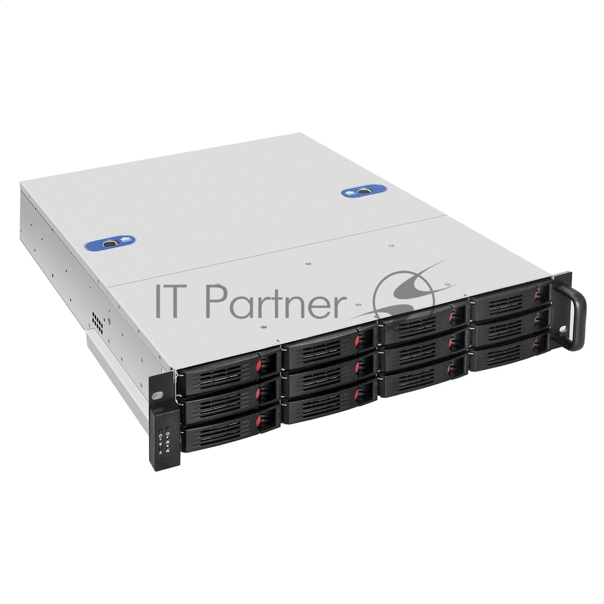 Серверный корпус ExeGate Pro 2U550-HS12 (RM 19", высота 2U, глубина 550, БП 1U-500ADS,12xHotSwap, USB)