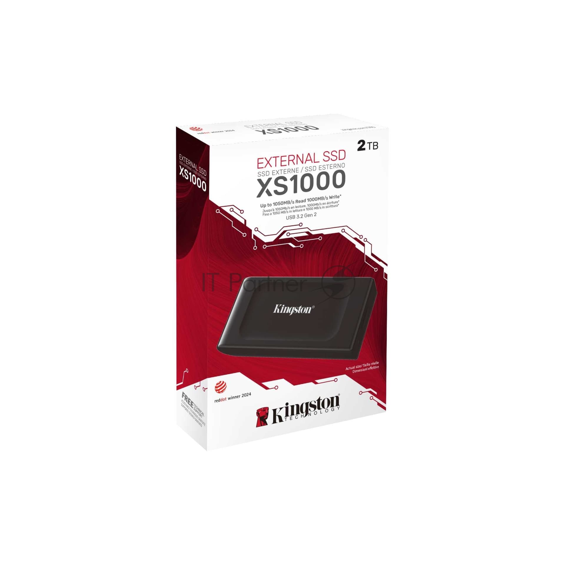Внешний SSD Kingston USB-C 2Tb SXS1000/2000G XS1000 1.8" черный