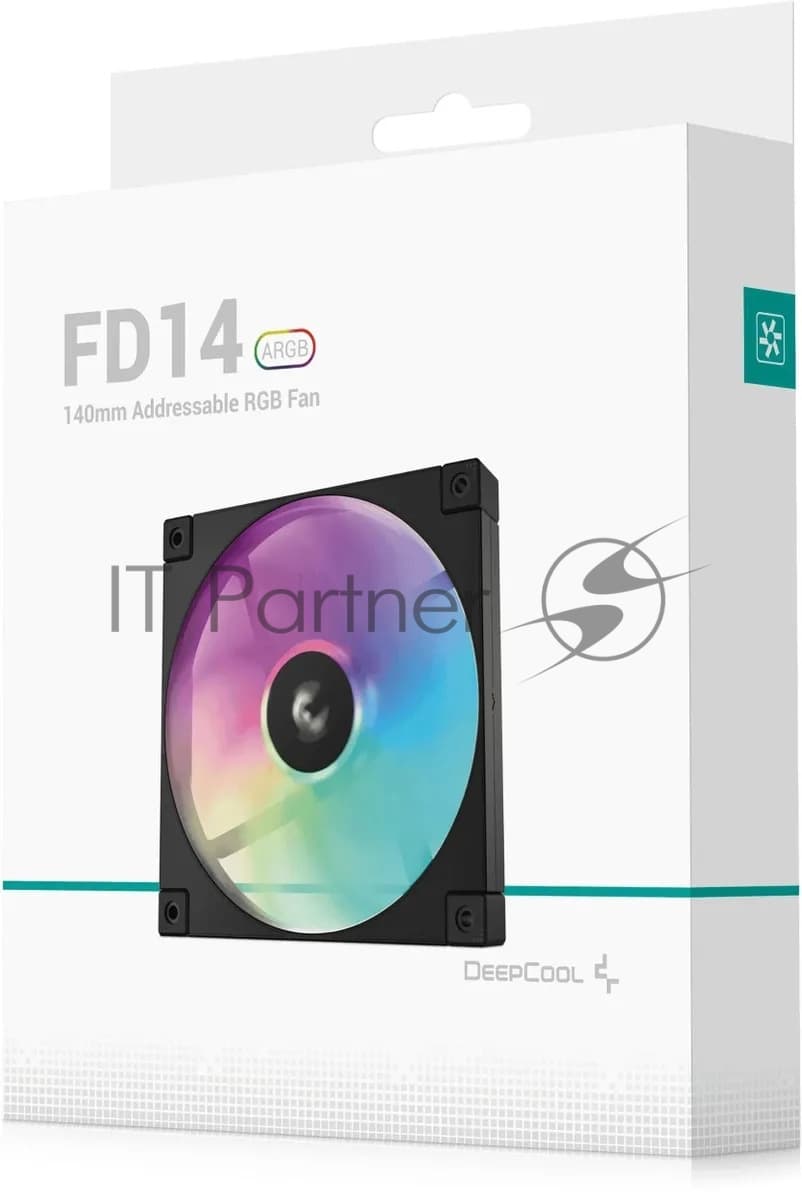 Вентилятор для корпуса DEEPCOOL FD14 ARGb черный, 140 мм, 1650 об/мин, 25.2 дБ, 4 pin